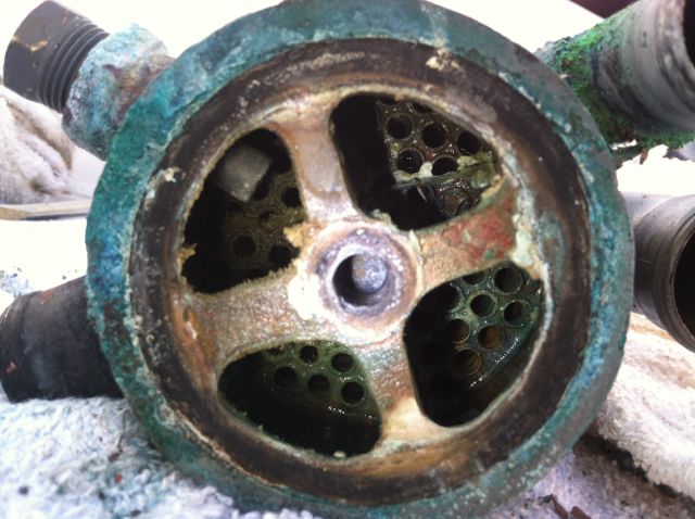 Zoom in End view of cooling tubes