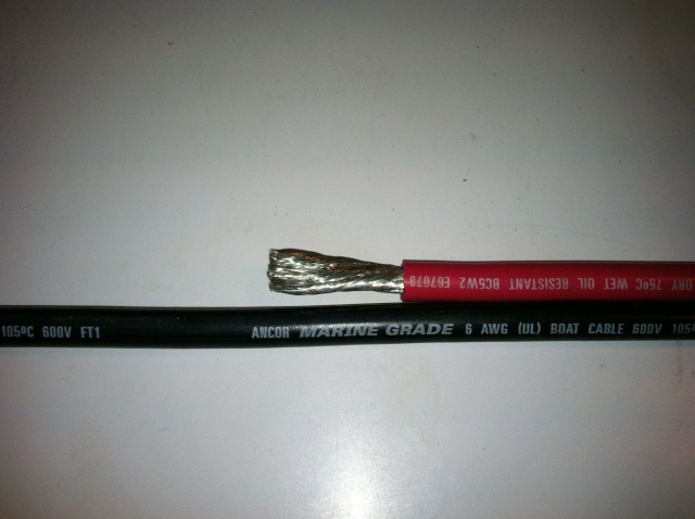 Zoom in marine-grade wire